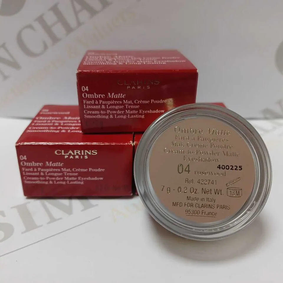 LOT OF 5 CLARINS OMBRE MATTE EYE SHADOWS - #04 ROSEWOOD 