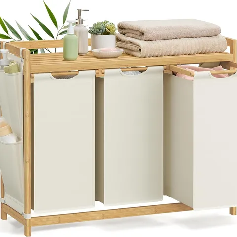 BOXES SONGMICS LAUNDRY BASKET WITH 3 COMPARTMENTS