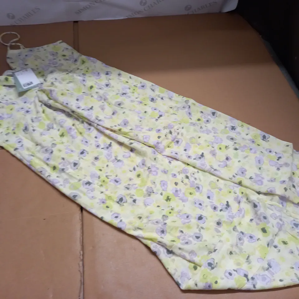 H&M YELLOW FLORAL DRESS - EUR M