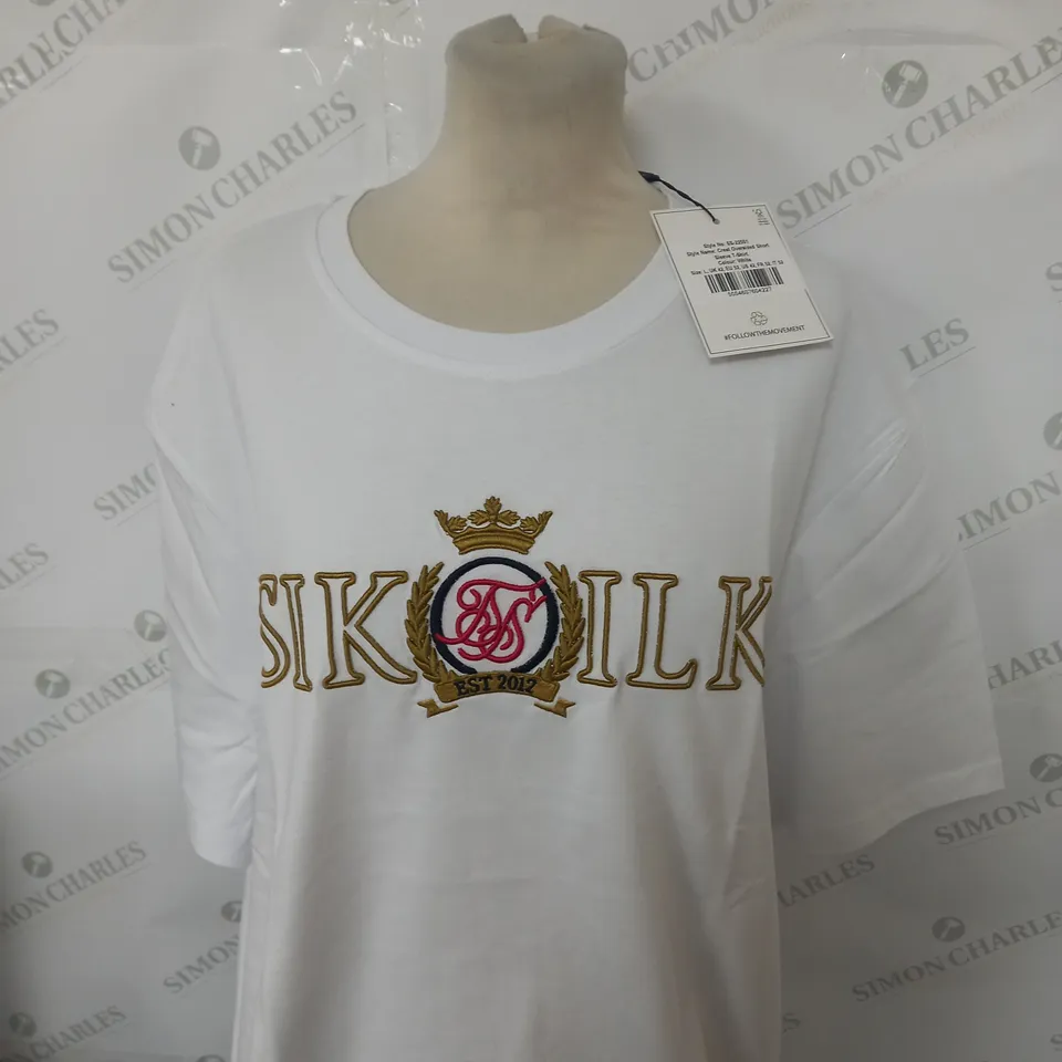 SIKSILK CREST OVERSIZED T-SHIRT SIZE L