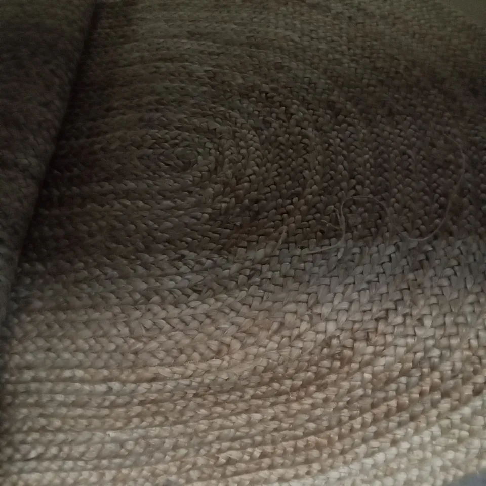 BUSCHER HANDWOVEN BEIGE ROUND RUG 95CM