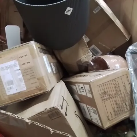 PALLET OF ASSORTED HOUSEHOLD GOODS AND PRODUCTS TO INCLUDE;FAN,PLANT POT,WREATH
