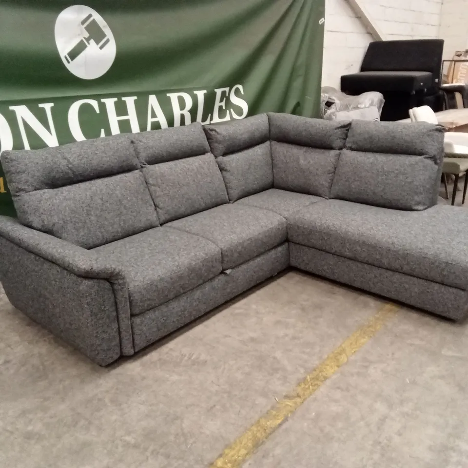 QUALITY DESIGNER FABRIC UPHOLSTERED CORNER SOFA BED