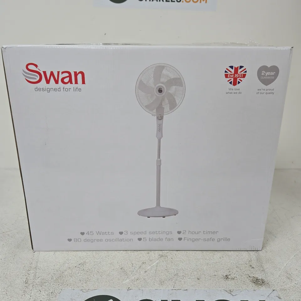 SWAN FREESTANDING STAND FAN - WHITE