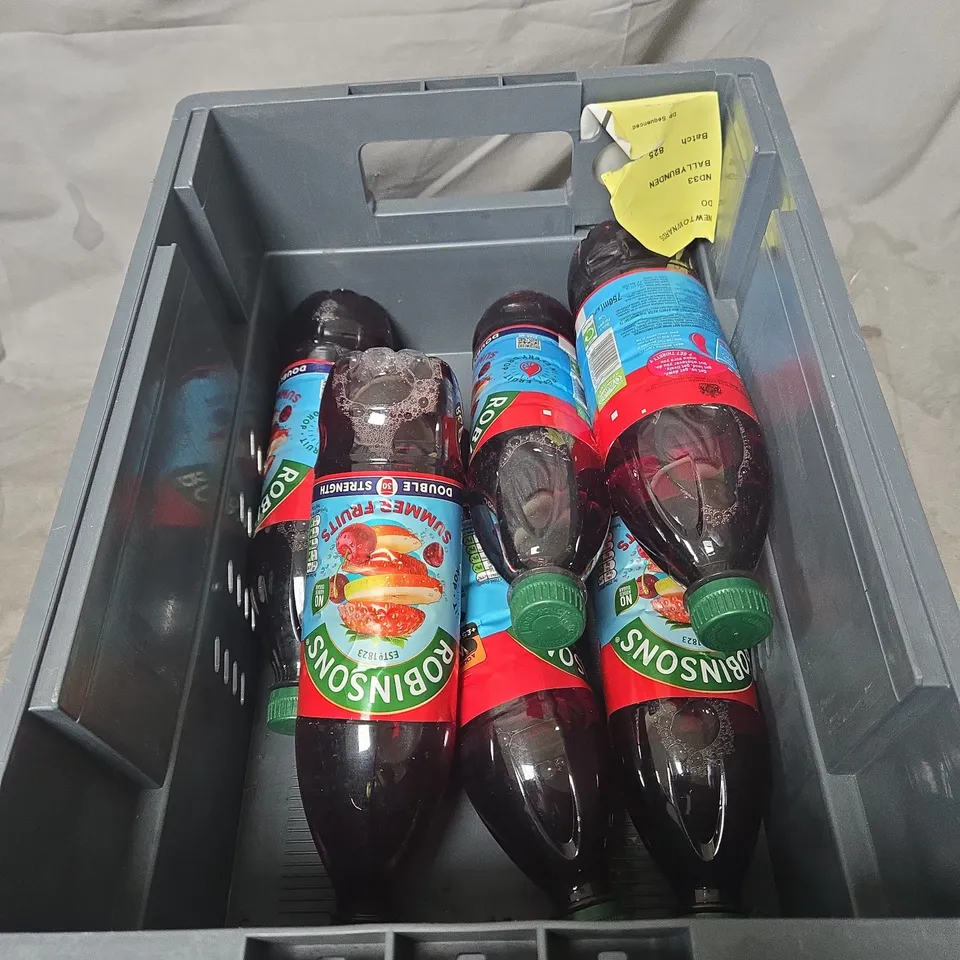 6 X ROBINSONS SUMMER FRUITS DOUBLE STRENGTH SQUASH – BOTTLE