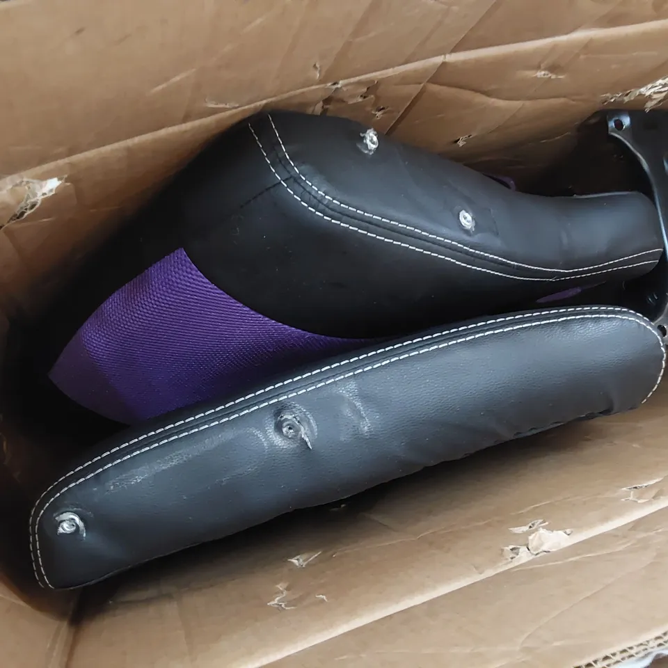 BOXED PURPLE/BLACK RACING OFFICE CHAIR PARTS