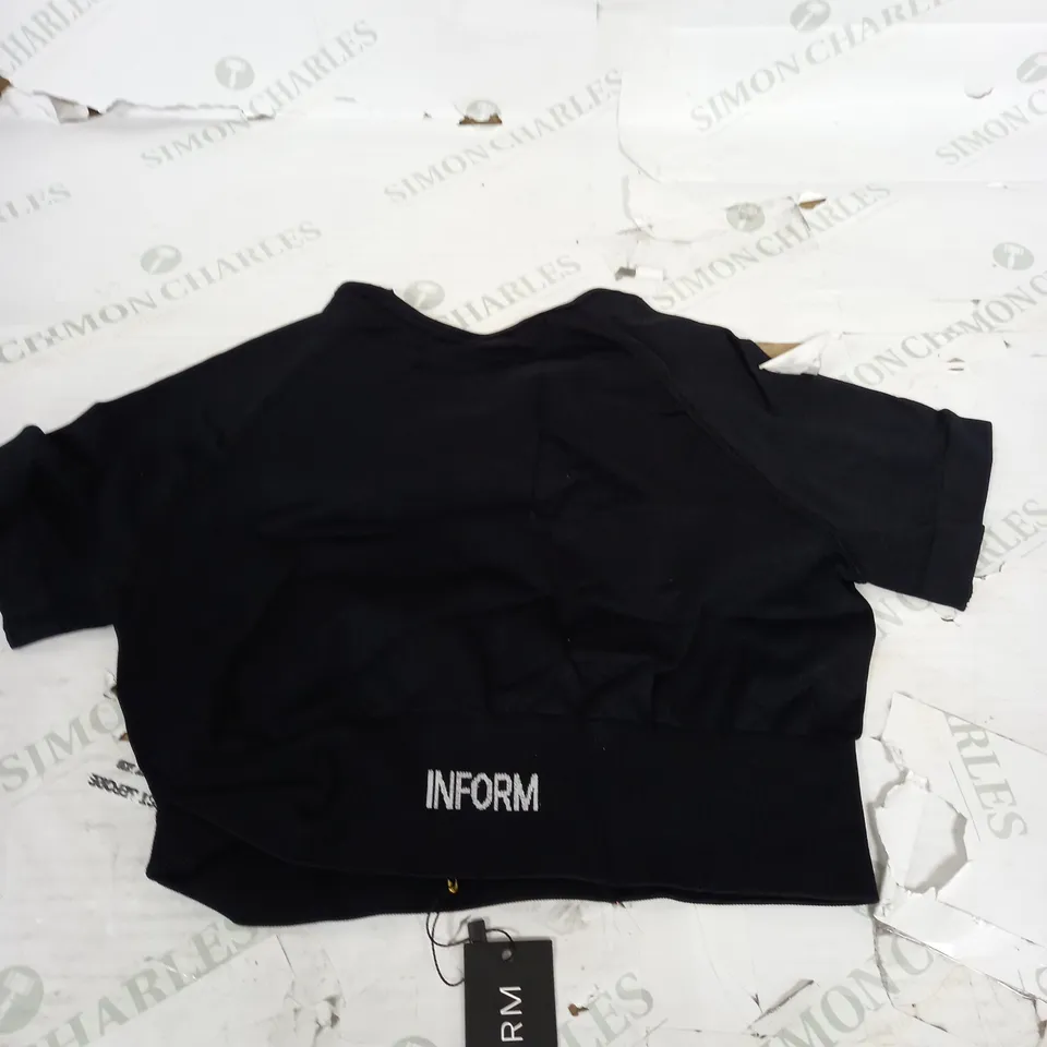BAGGED INFORMANCE SEAMLESS CROP TOP BLACK M 
