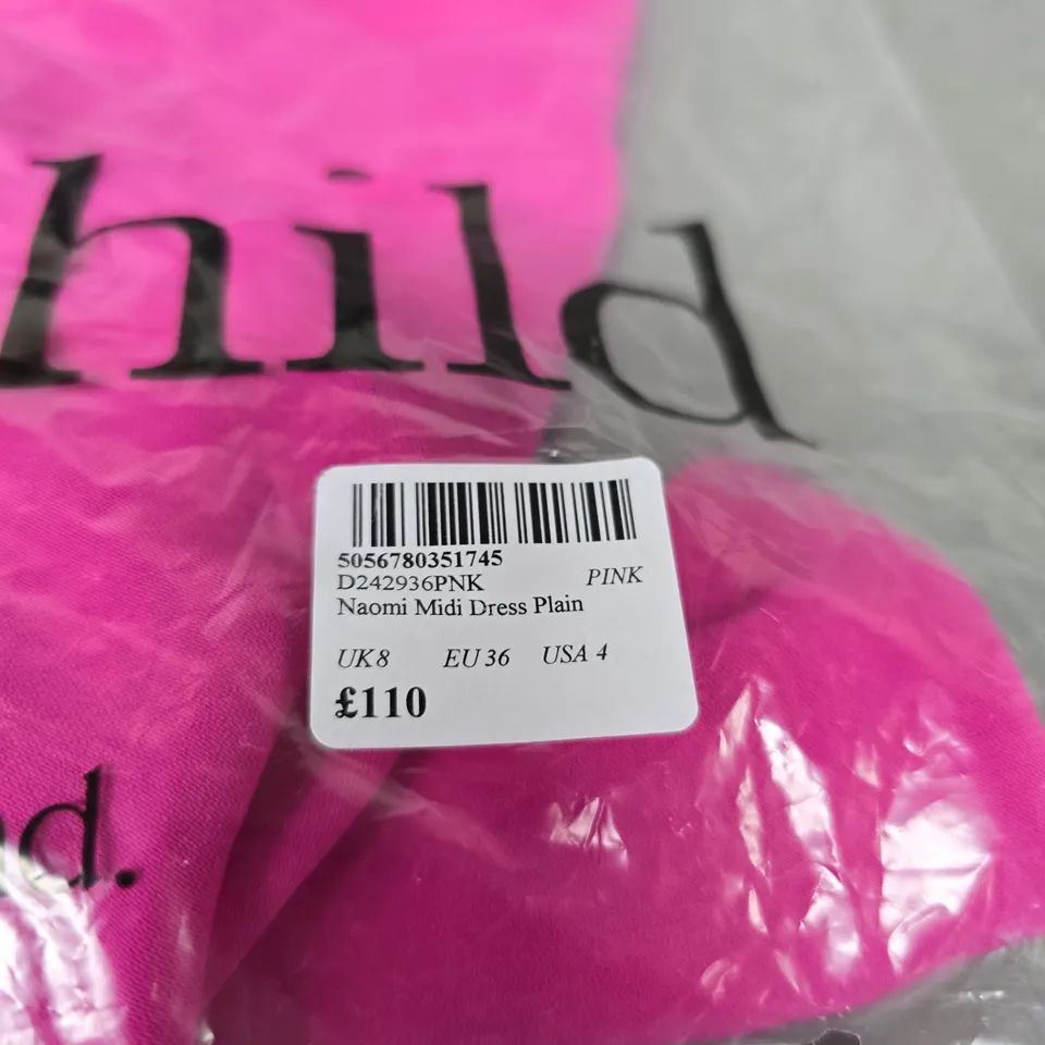 BAGGED NOBODYS CHILD NAOMI MIDI DRESS - SIZE 8