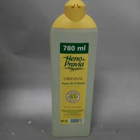 BOX OF APPROXIMATELY 7 BOTTLES HENO DE PRAVIA EAU DE COLOGNE - 780 ML - COLLECTION ONLY 