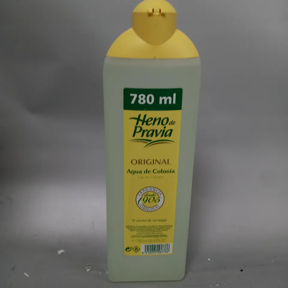 BOX OF APPROXIMATELY 7 BOTTLES HENO DE PRAVIA EAU DE COLOGNE - 780 ML - COLLECTION ONLY 
