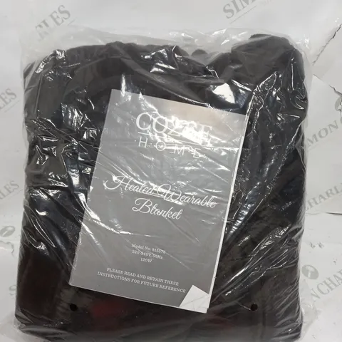 BOXED COZEE HOME HEATED TV BLANKET IN CHOCOLATE