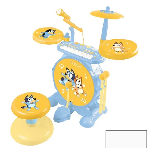BOXED BLUEY ROCK BAND ELECTRONIC DRUM SET WITH SEAT