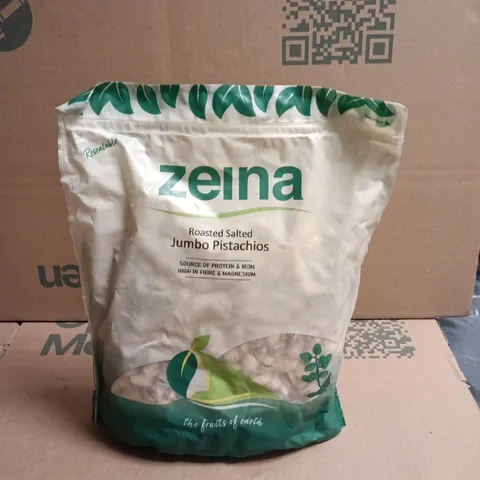 ZEINA ROASTED SALTED JUMBO PISTACHIOS – RESEALABLE 1KG BAG