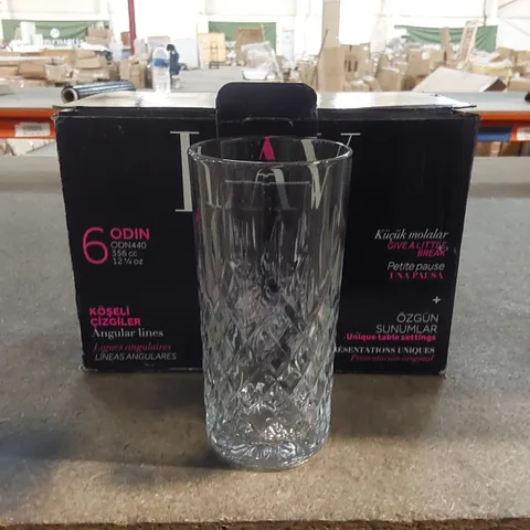 BOXED LAV 6PCS ODIN GLASSWARE SET (1 BOX)