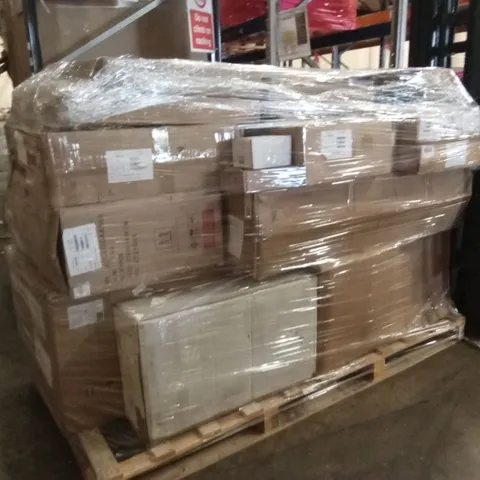 PALLET OF ASSORTED HOUSEHOLD GOODS AND PRODUCTS TO INCLUDE;COUNTERTOP BASIN,OUTDOOR SHOWER,BATHROOM SLIDING CABINET,HUNG WALL DRAWER