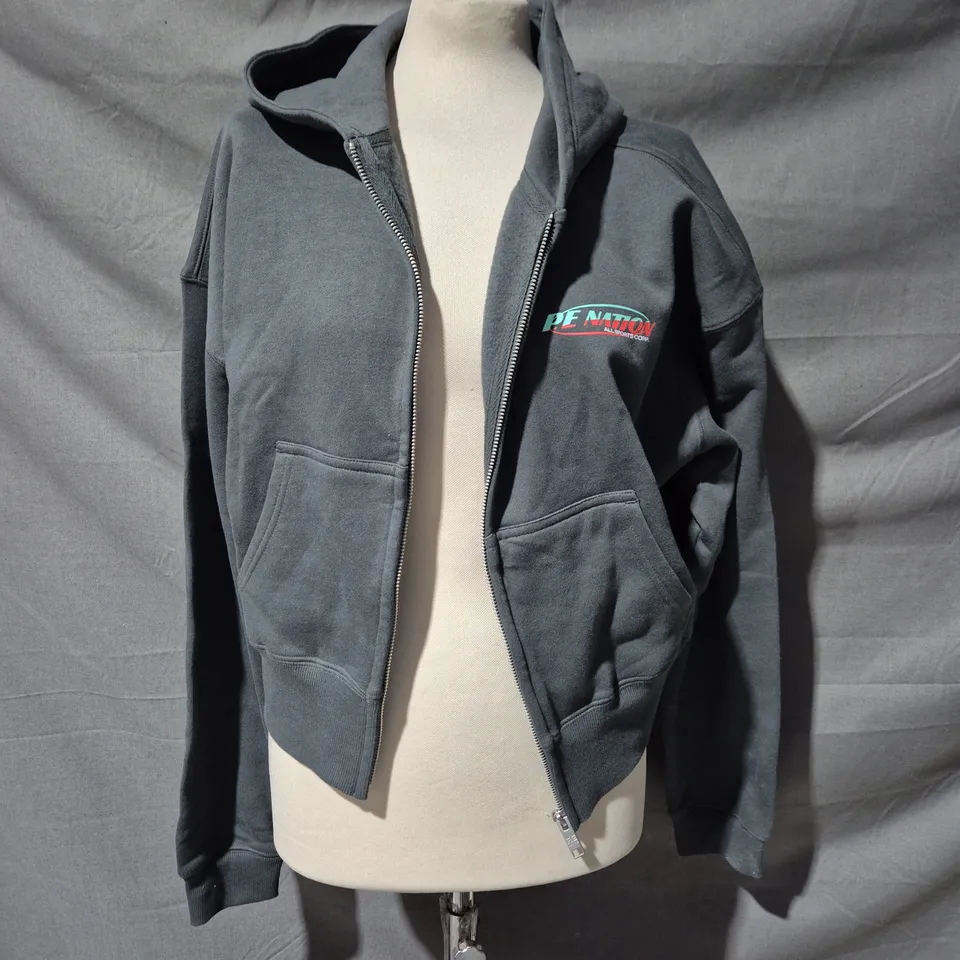 P.E NATION ZIP HOODIE – GREY, SIZE L