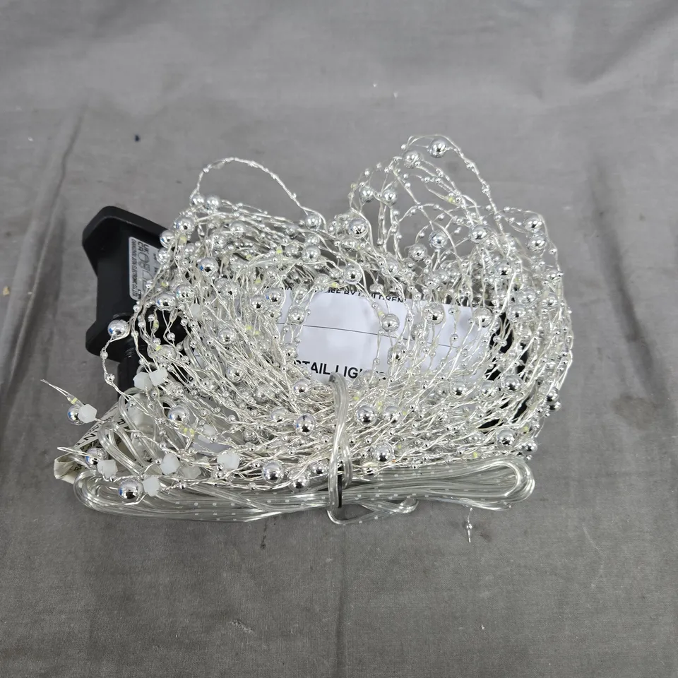 BOXED SILVER BEADED COPPER HORSETAIL LIGHTS