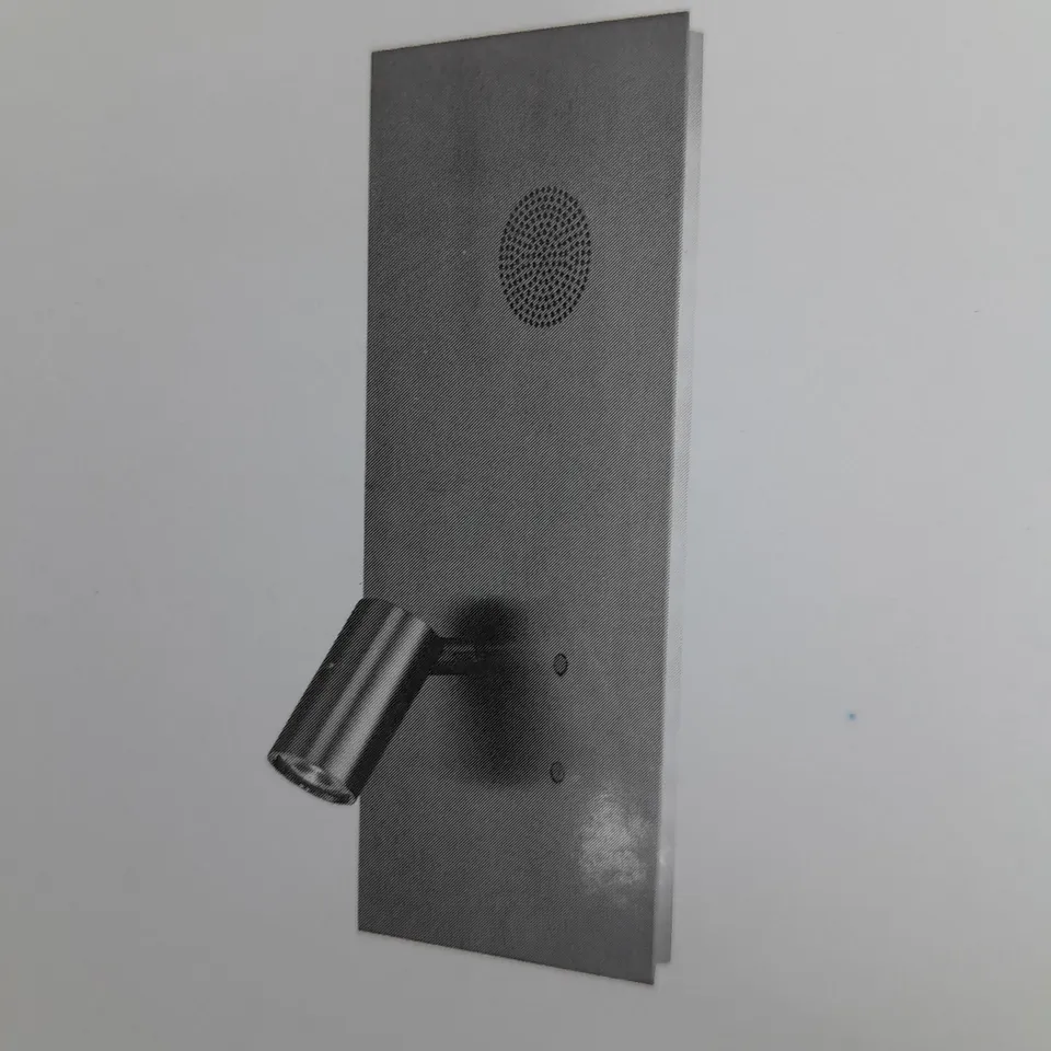 BRAND NEW BOXED DAR ETA WALL LIGHT SATIN NICKEL LED WITH SPEAKER ETA7146