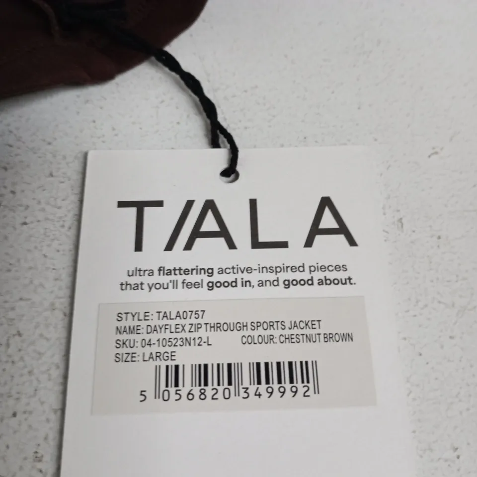 TALA DAYFLEX ZIP-THROUGH SPORTS JACKET – CHESTNUT BROWN – UK L