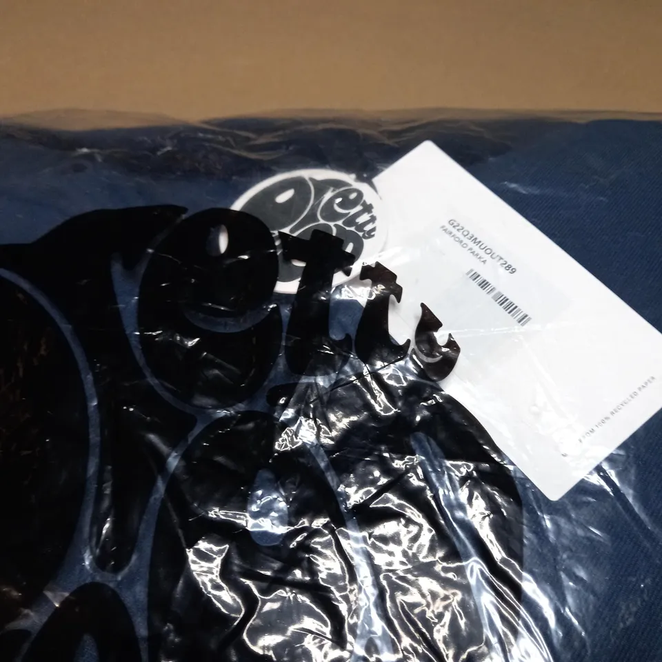PACKAGED PRETTYGREEN NAVY FAIRFORD PARKA - LARGE