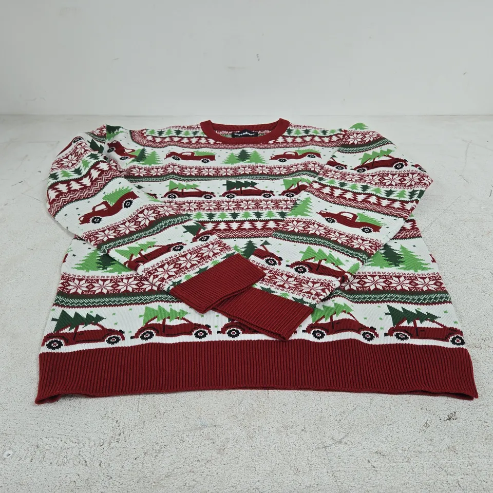 THREADBARE KNITTED CHRISTMAS JUMPER MEDIUM TAGGED