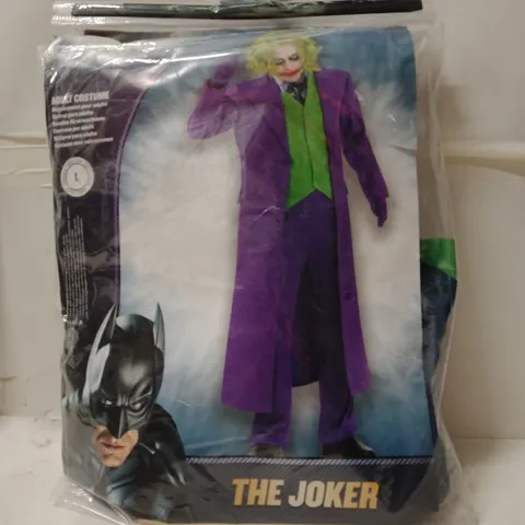 THE JOKER COSTUME – ADULT PURPLE SUIT WITH GREEN VEST (SIZE L)