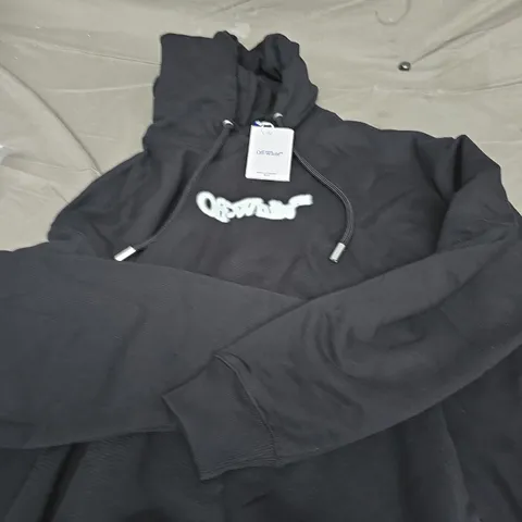 OFF-WHITE HOODIE β BLACK, UK MEDIUM