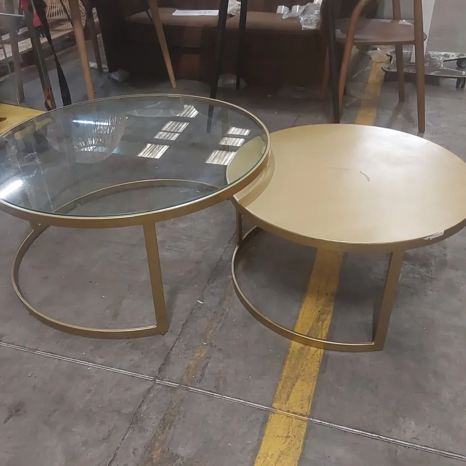 SET OF 2 DESIGNER NESTING COFFEE TABLES