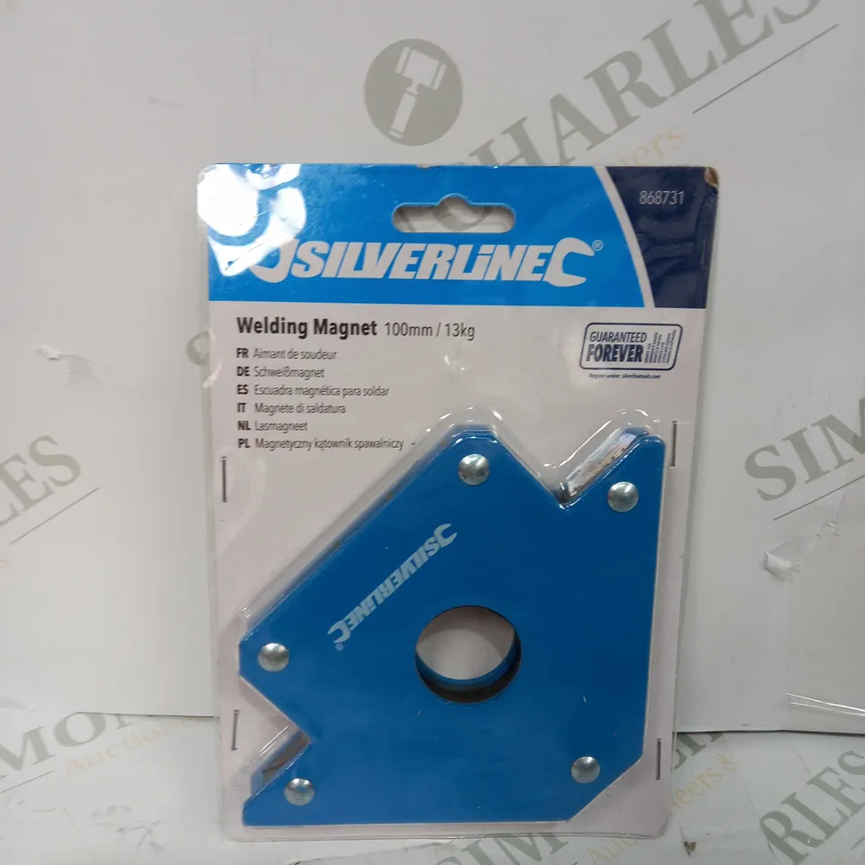 BOX TO CONTAIN APPROX 23 X SILVERLINE WELDING MAGNETS