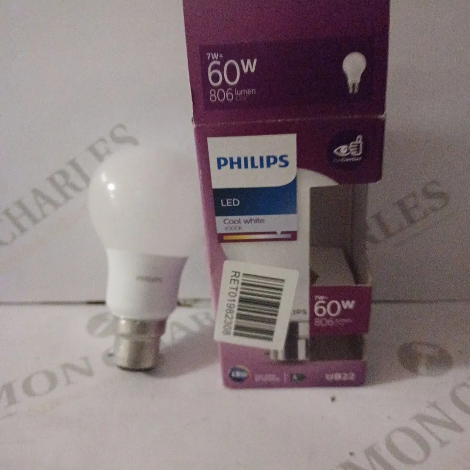PHILIPS LED COOL WHITE 60W 806 LUMEN LIGHT BULB
