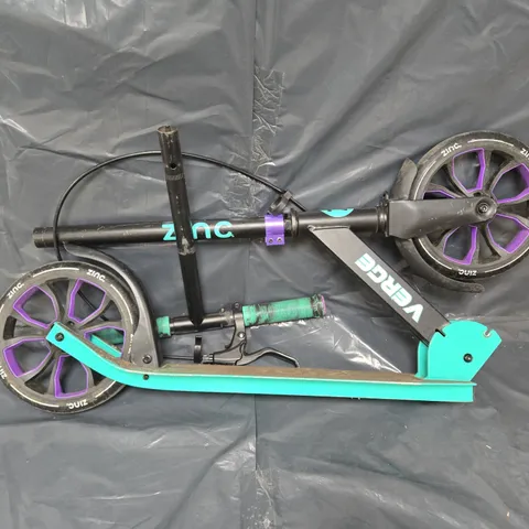 BOXED ZINZ BIG WHEELED FOLDING VERGE SCOOTER (ORANGE & PURPLE)