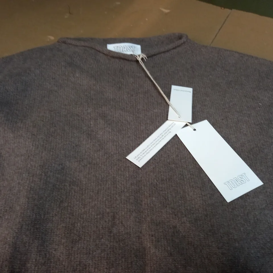 TOAST RECYCLED CASHMERE EASY SWEATER -MOLE - SMALL