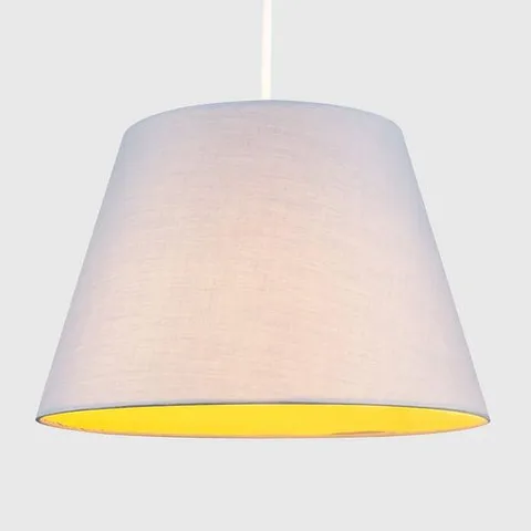 BOXED MINISUN MODERN GREY & YELLOW 12" TAPERED CEILING PENDANT/TABLE LAMP LIGHT SHADE