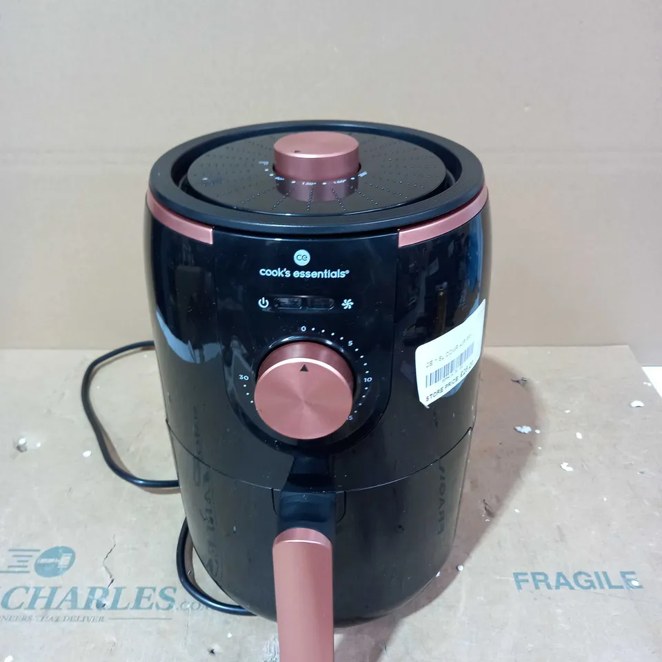 COOKS ESSENTIALS COMPACT AIR FRYER BLACK 