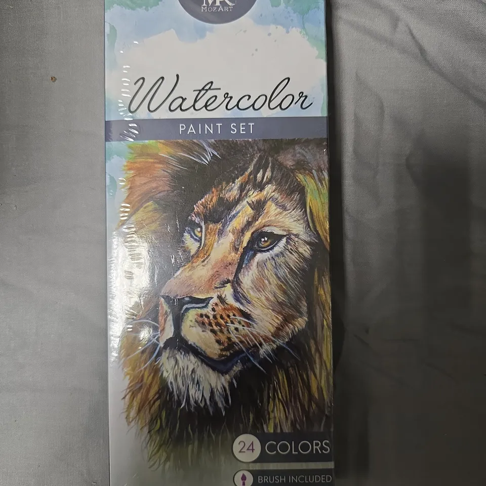 MOZART WATERCOLOR PAINT SET – 24 COLORS, BRUSH INCLUDED APPROXIMATELY 10 PCS 