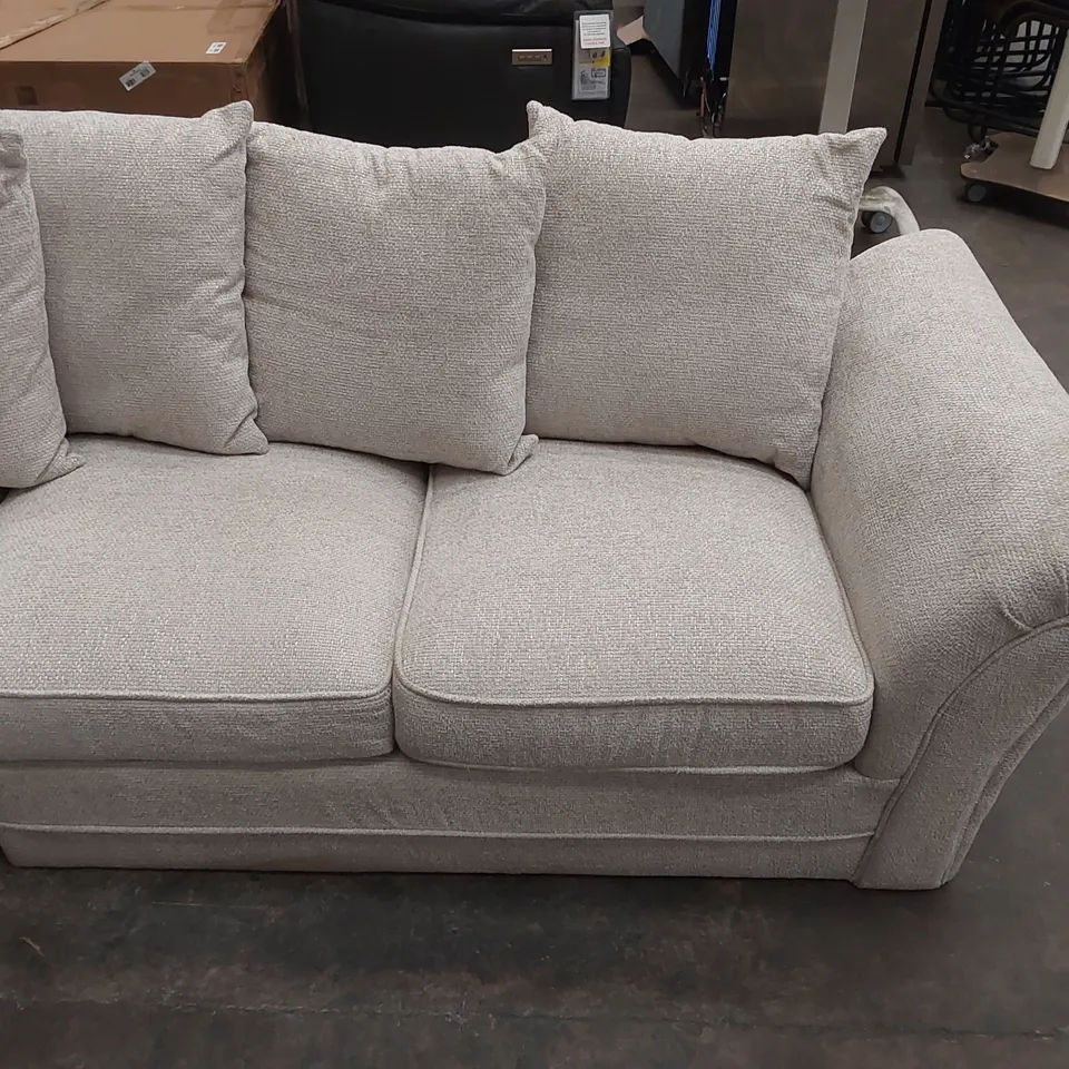 DESIGNER 5 SEATER LINEN UPHOLSTERED CORNER SOFA 
