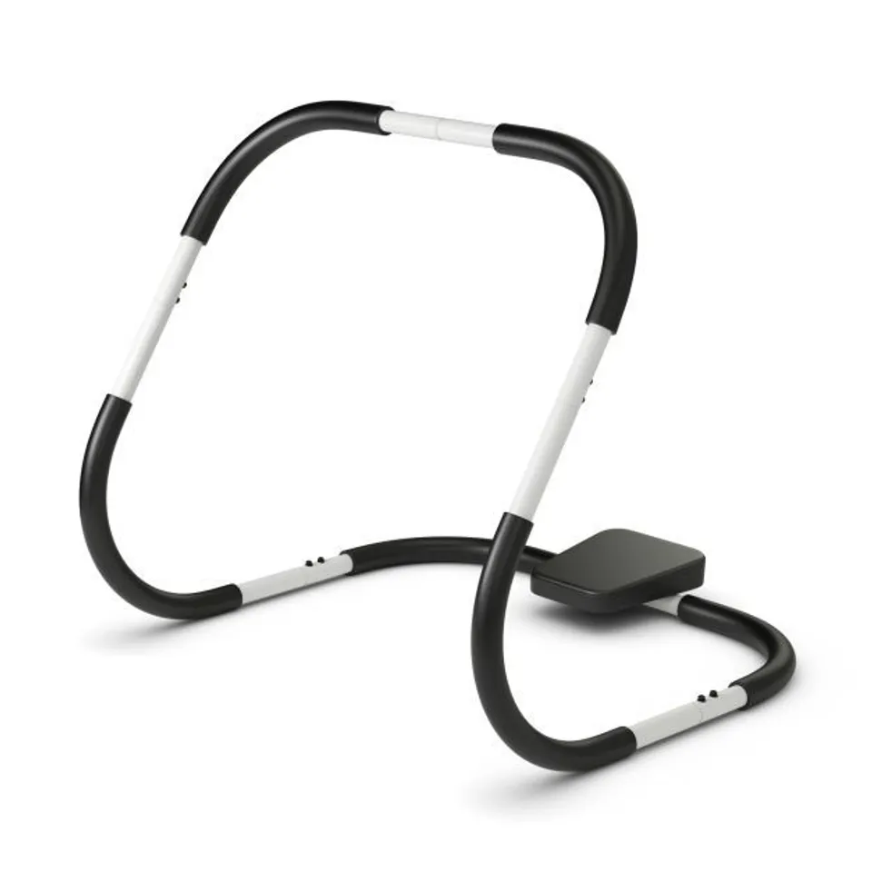BOXED COSTWAY PORTABLE AB TRAINER FITNESS CRUNCH WORKOUT EXERCISER WITH HEADREST - WHITE
