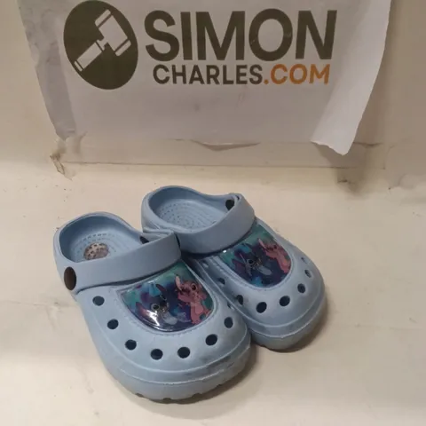 KIDS' LIGHT BLUE CROCS-STYLE CLOGS WITH DISNEY CHARACTERS SIZE EU26/27 UK7/8