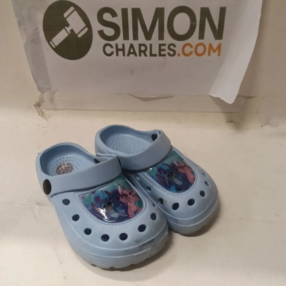 KIDS' LIGHT BLUE CROCS-STYLE CLOGS WITH DISNEY CHARACTERS SIZE EU26/27 UK7/8