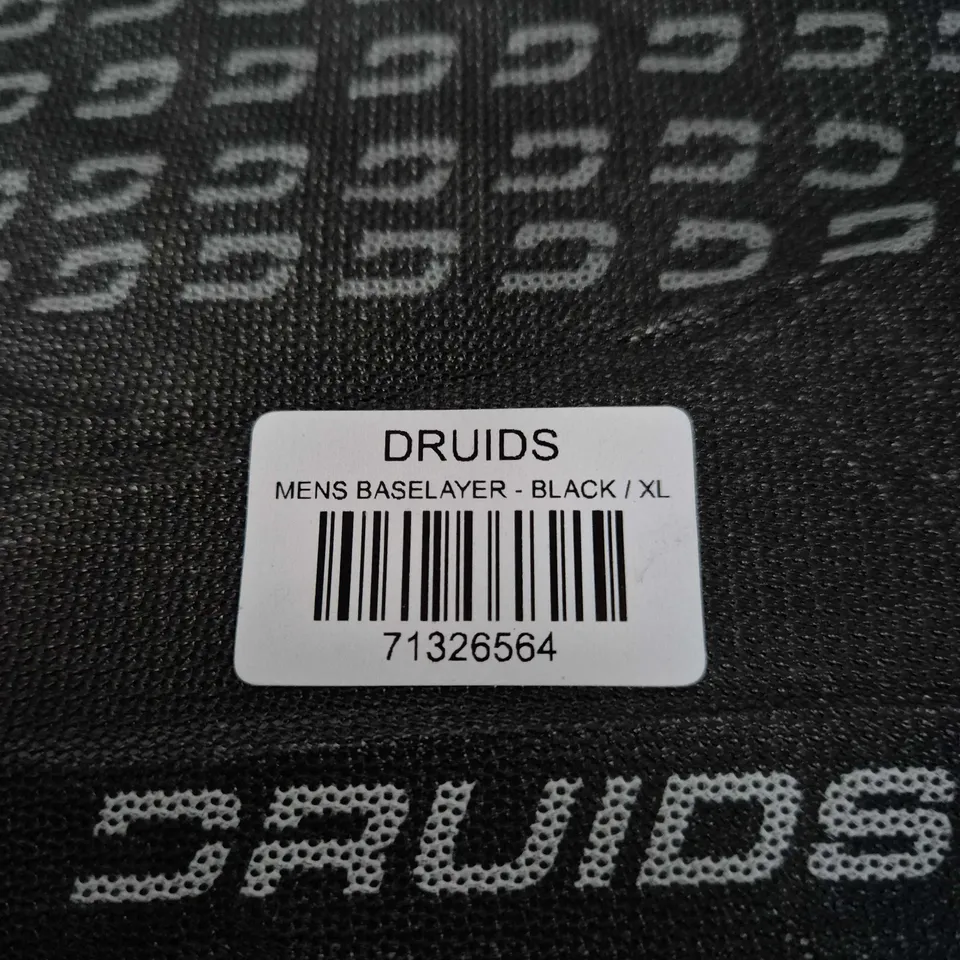 DRUIDS MENS BASELAYER – BLACK – XL
