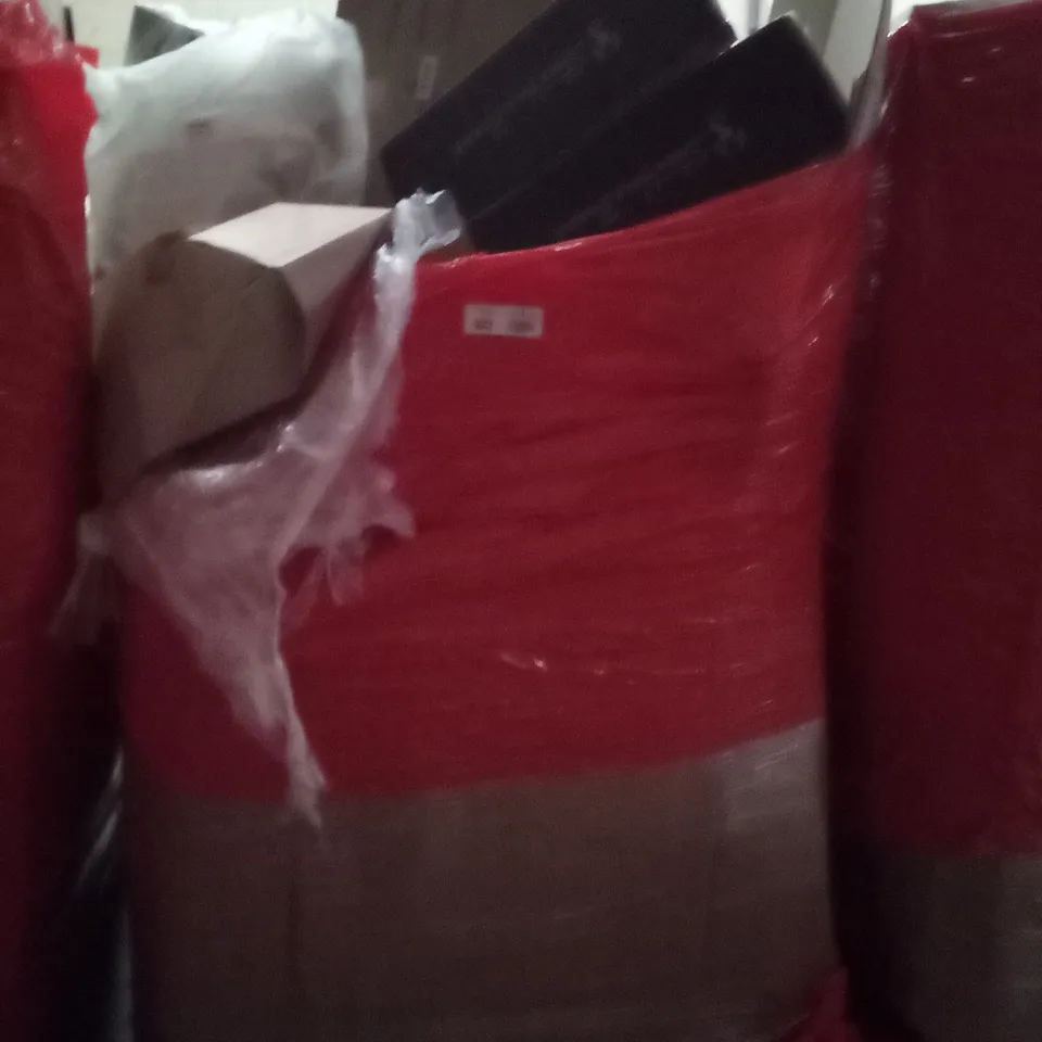 UNPROCESSED PALLET OF ASSORTED HOUSEHOLD GOODS TO INCLUDE XSR RACK, AIR COOLER, AND BASSINET AND BEDSIDE SLEEPER