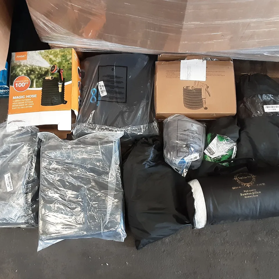 PALLET OF ASSORTED PRODUCTS TO INCLUDE BCOZZY KIDS, MORPHEUS MEMORY FOAM PILLOW, HOMELY, TOP LINE PRO BAMBOO PILLOW, NEWENTOR MATTRESS TOPPER,BONMEDSCO SEAT CUSHION