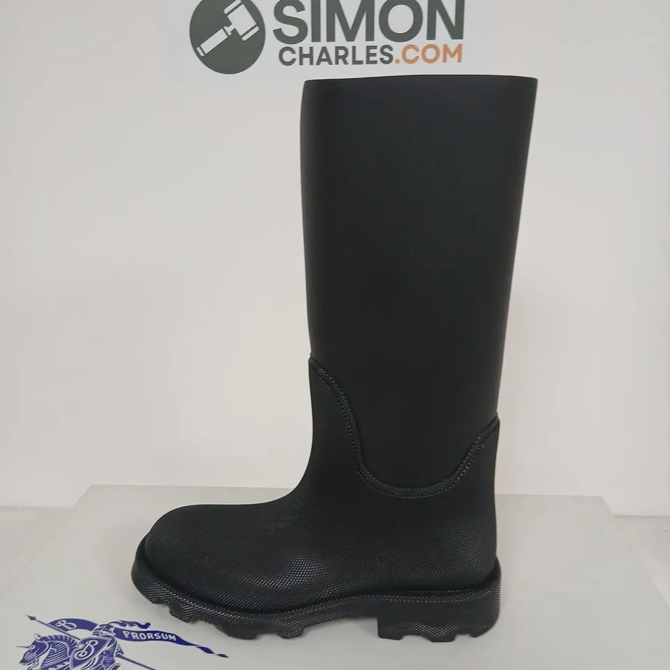Burberry Black Knee-High Rain Boot – UK 11 (EU 45)