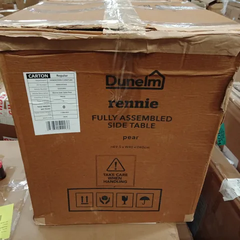 BOXED RENNIE PEDESTAL SIDE TABLE IN PEAR (1 BOX)
