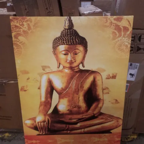 BUDDHA STATUE GOD ZEN - WRAPPED CANVAS PRINT APPROXIMATELY 100×70CM