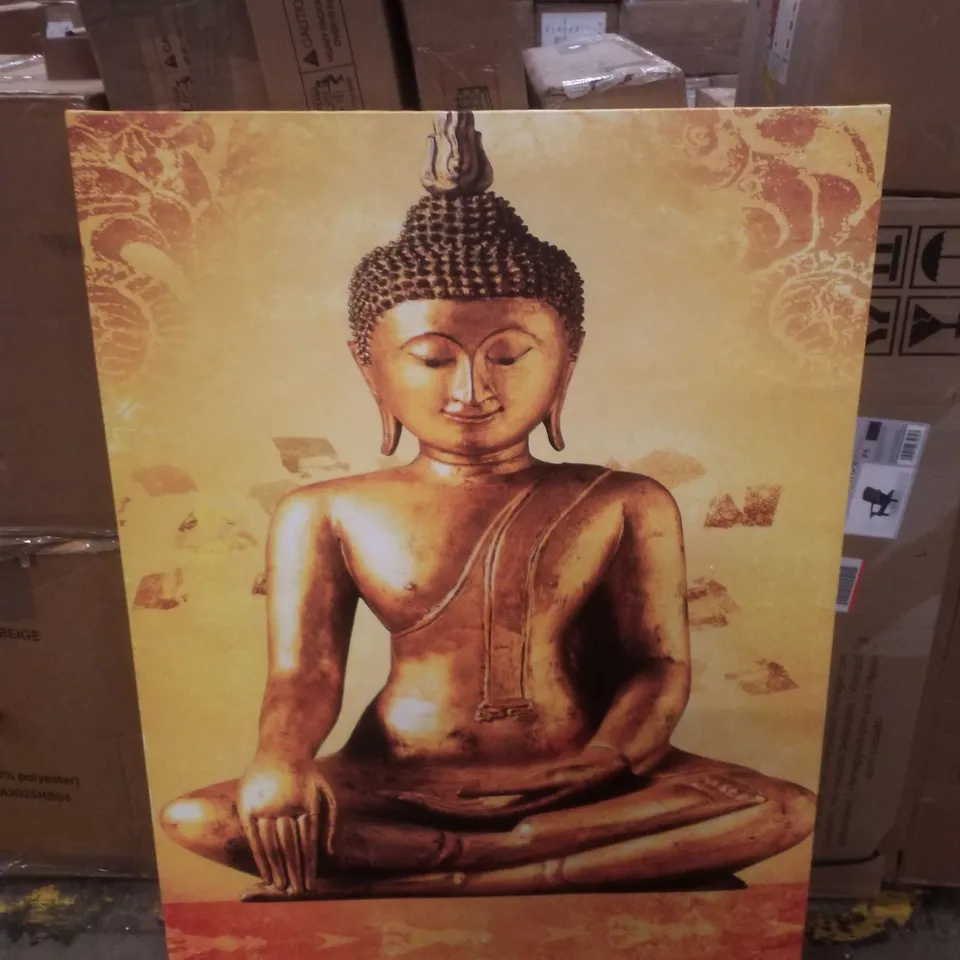 BUDDHA STATUE GOD ZEN - WRAPPED CANVAS PRINT APPROXIMATELY 100×70CM