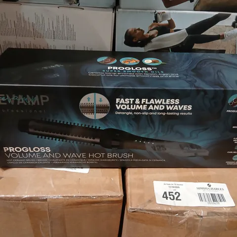 BOXED REVAMP PROGLOSS VOLUME AND WAVE HOT BRUSH BR-1350-GB