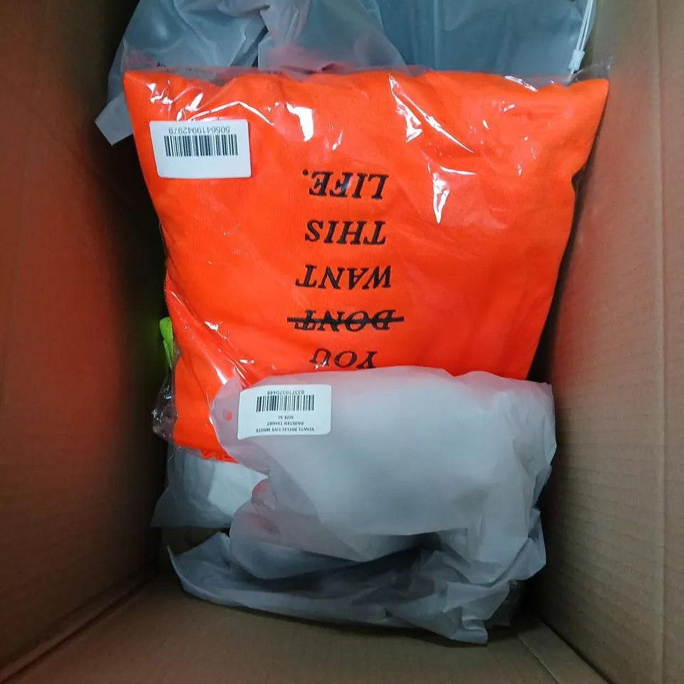 YOU DON'T WANT THIS LIFE - BOX OF APPROXIMATELY 10 ASSORTED CLOTHING ITEMS TO INCLUDE - TSHIRT - HOODIE