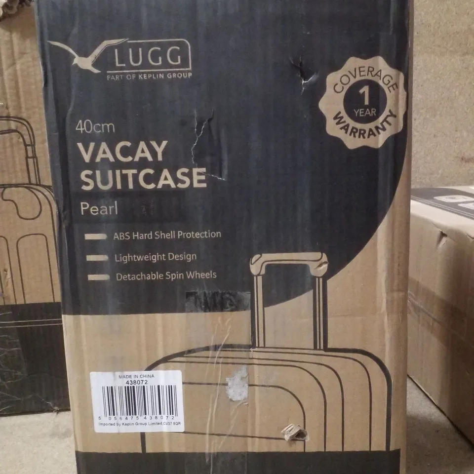 BOXED LUGG VACAY 40CM SUITCASE - PEARL 