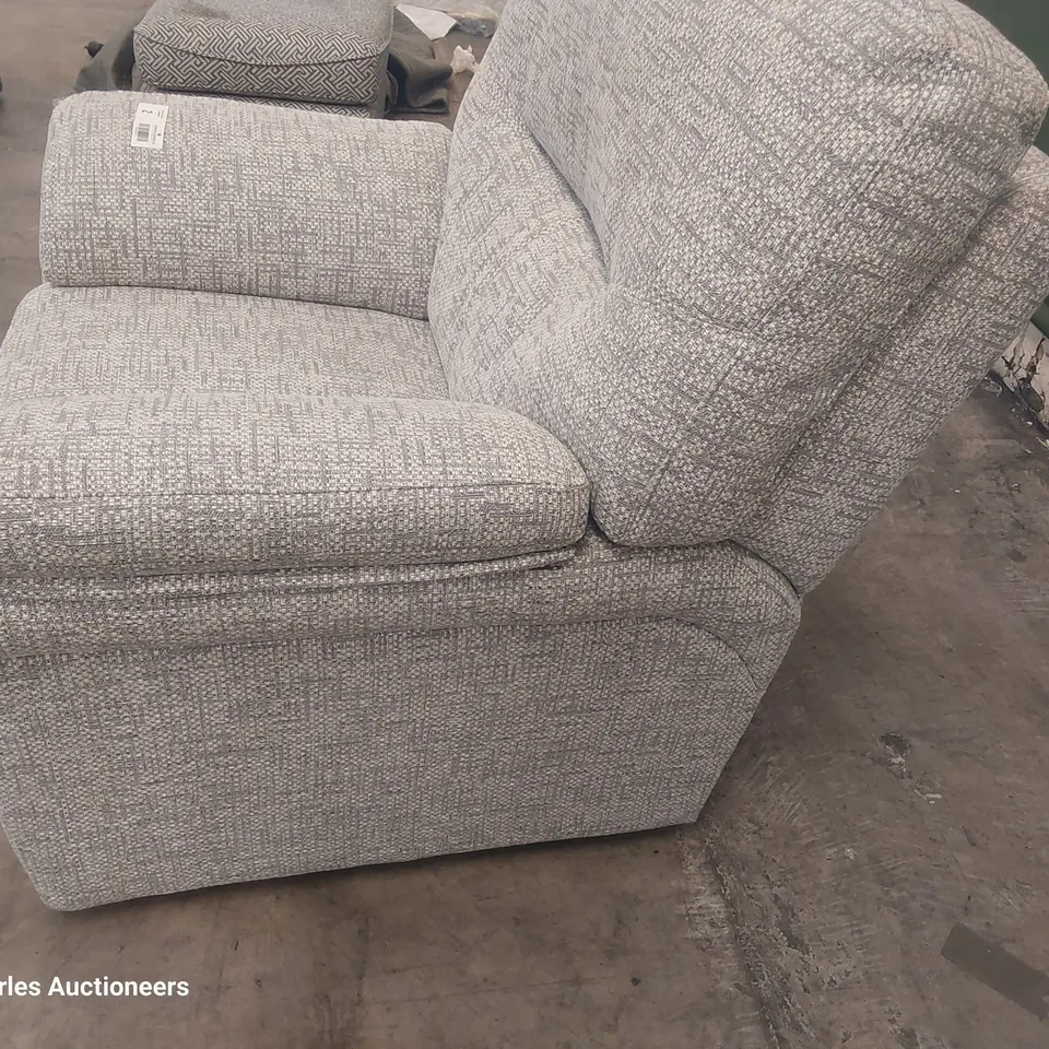 QUALITY BRITISH DESIGNER G PLAN SEATTLE EASY CHAIR REMCO LIGHT GREY FABRIC 